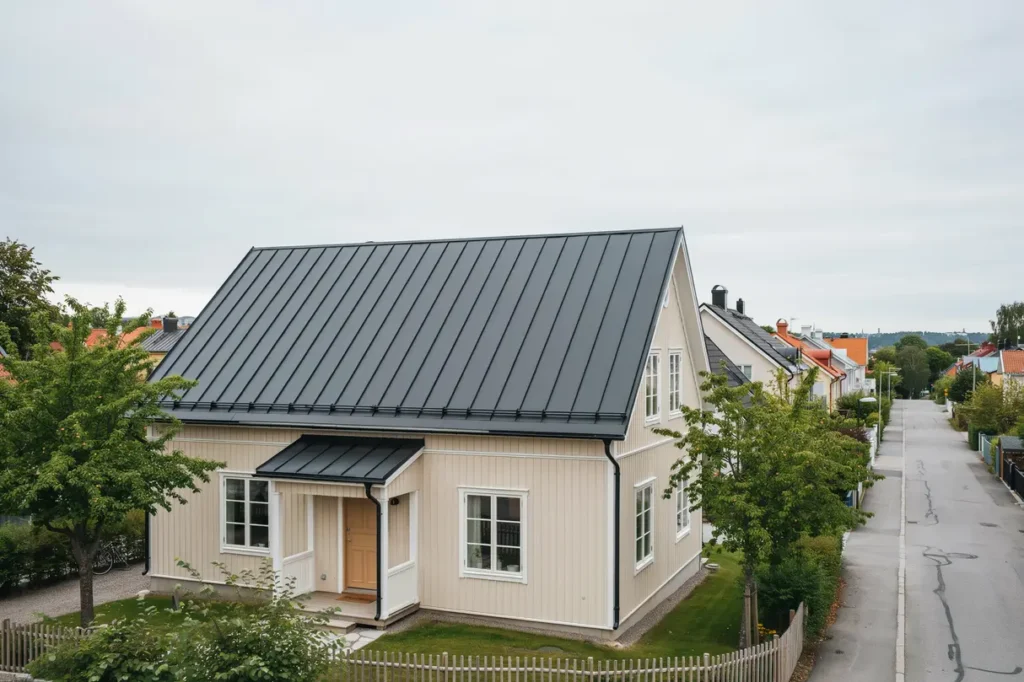 installation av takv rme p pl ttak i midsommarkransen h gersten